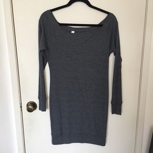 Boat neck long sleeve dress