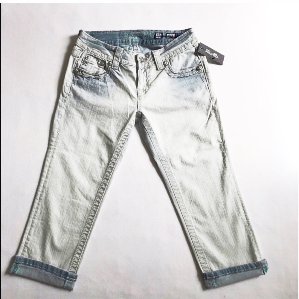 Last one Sz 26🌹Miss me signature cuffed capri - Picture 4 of 5