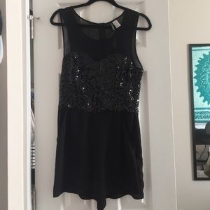 H&M Black and Sequin Romper
