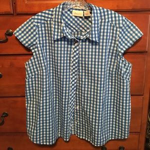 🎀Blue/White checked shirt🎀