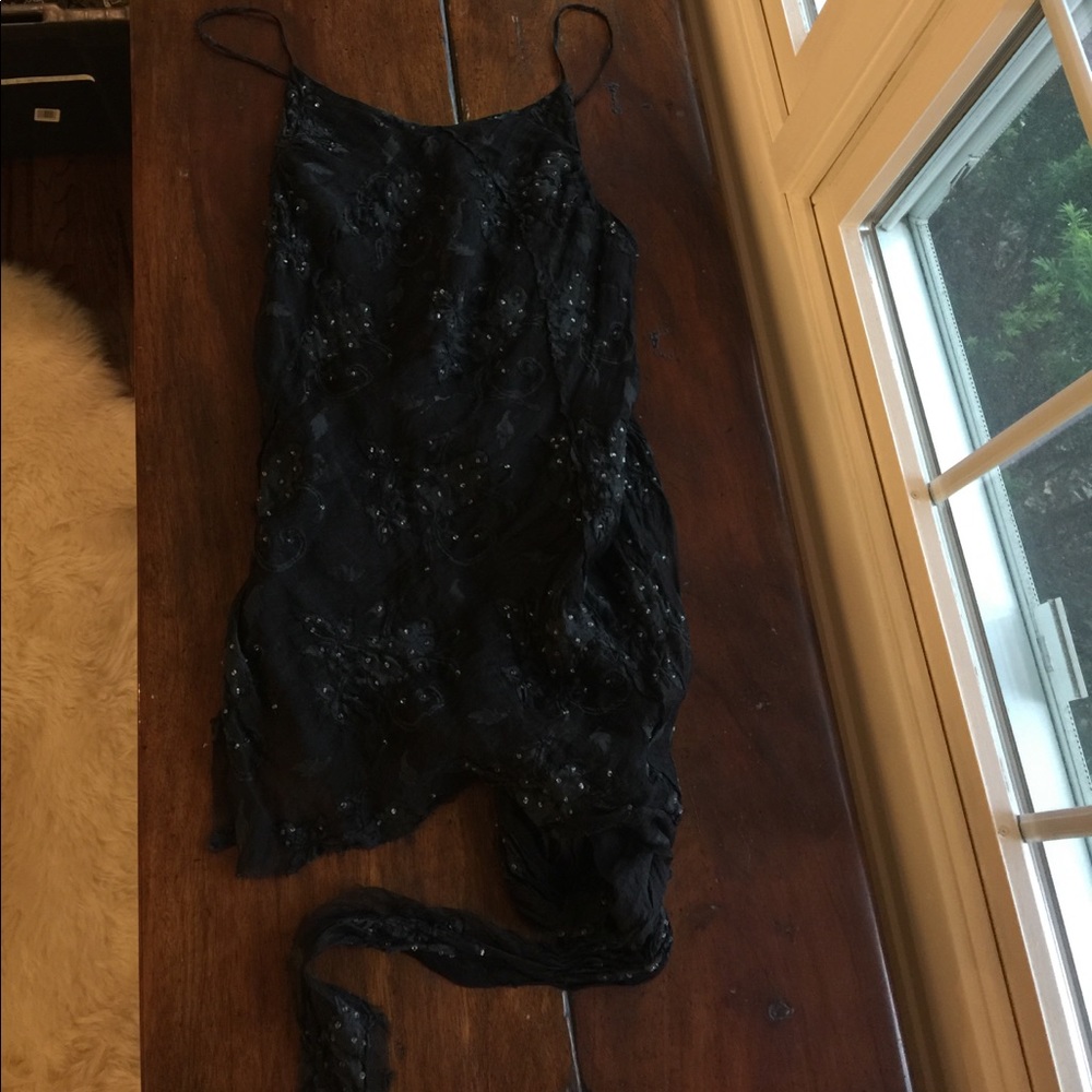 Vintage lined embroidered silk top