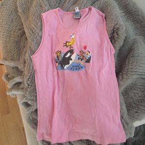 Adorable Pink Paul Frank Sleeveless Tee Adorable Pink Paul Frank Sleeveless Tee