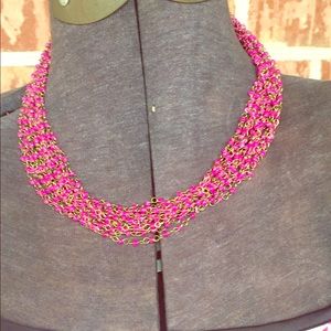 Lane Bryant Multi Strand Dark pink seed beads