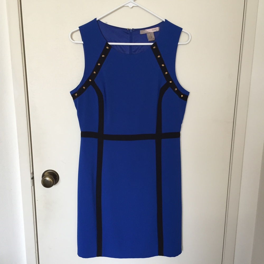 Electric blue dress with studs