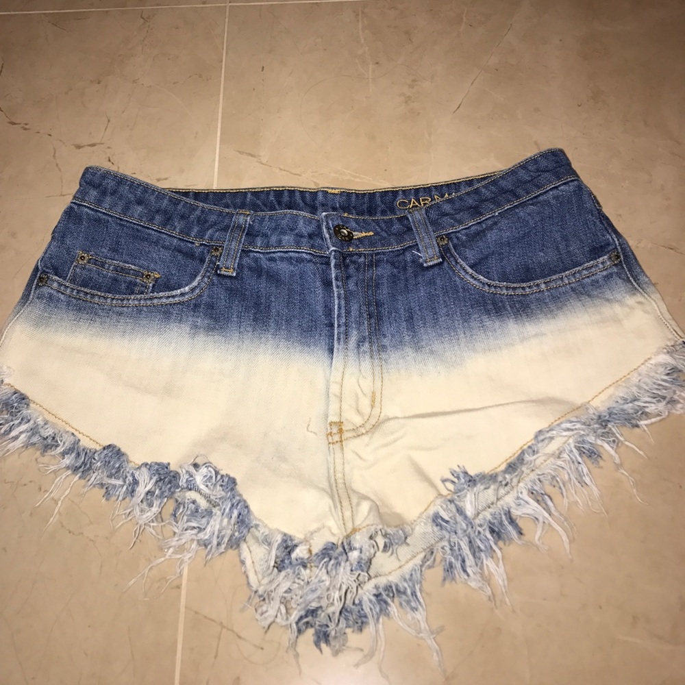 LF CARMAR denim bleached jean shorts