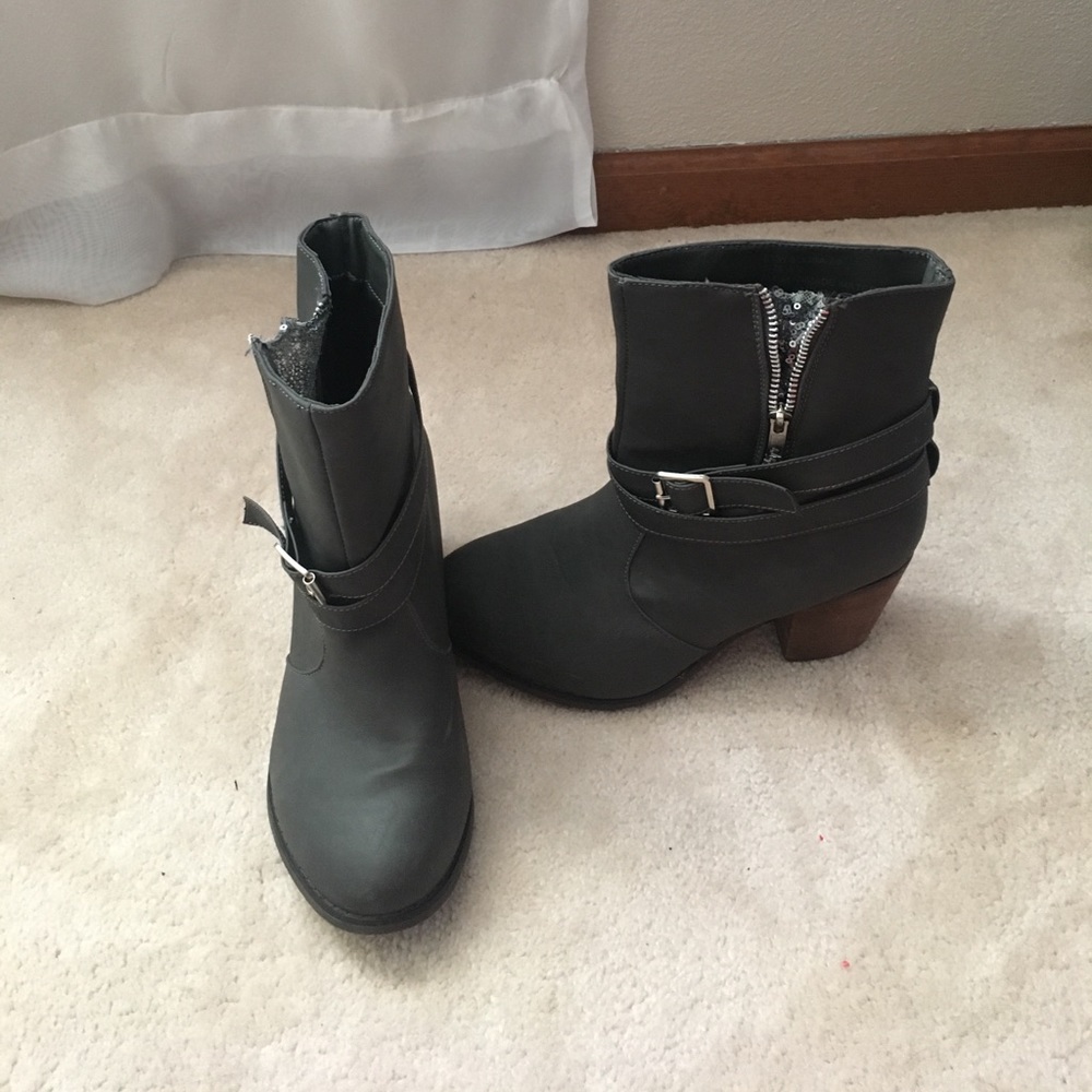 Grey Ankle Boots
