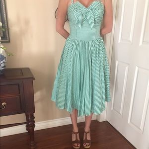 50s vintage inspired mid length dress size small