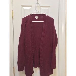Burgundy cardigan
