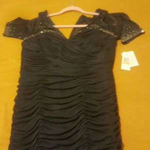 Dark azure evening wear dress sz.14