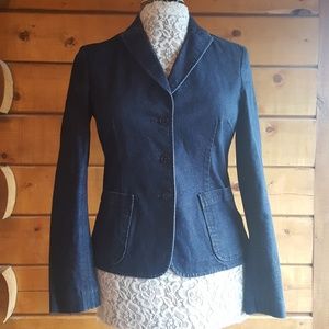 GAP dark denim stretch blazer jacket, sz 12
