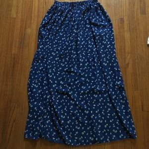 American Apparel Daisy Print Maxi Skirt
