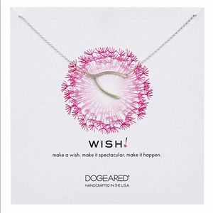 DOGEARED Wish Wishbone Necklace Sterling Silver