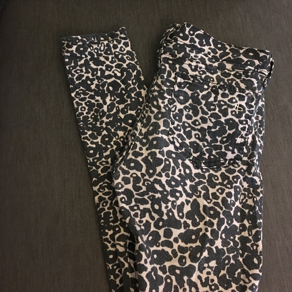 Rag and bone cheetah print skinny jeans - 27