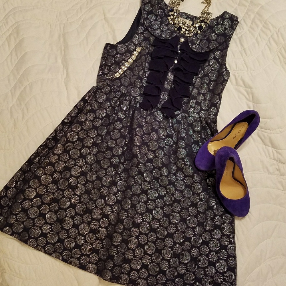 Kensie Navy blue and silver dress