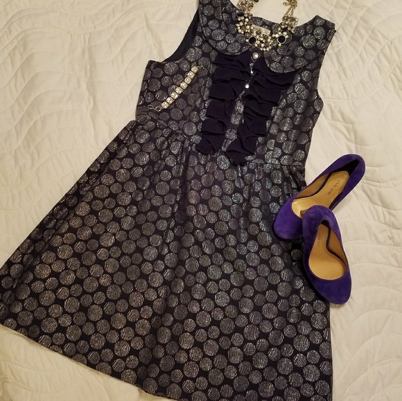 Kensie Dresses & Skirts - Kensie Navy blue and silver dress