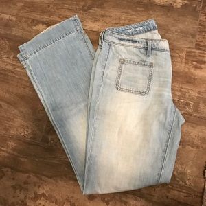 2/$10 Loft funky flare jeans sz2