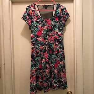 Forever 21+ Floral Skater Dress Size XL