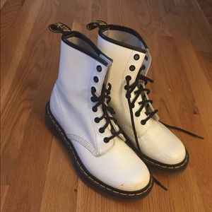 FLASH SALE!!!!! White patent doctor martens