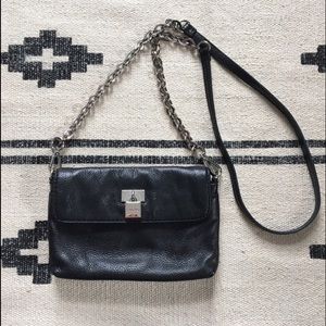 Black Leather Calvin Klein Crossbody