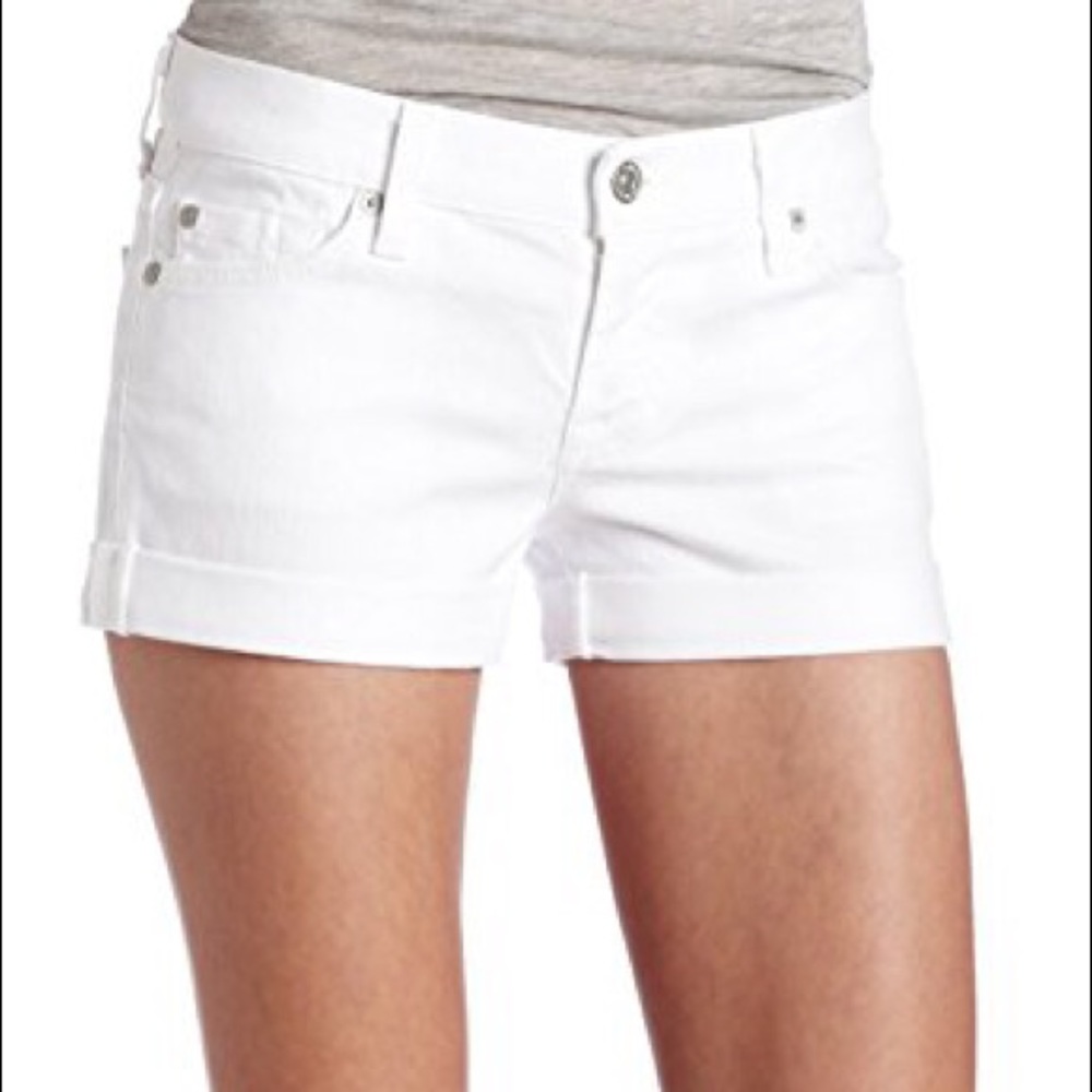 NWT7 for All Mankind Roll-up shorts in Clean White