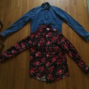 American Apparel Unisex Button Up Duo