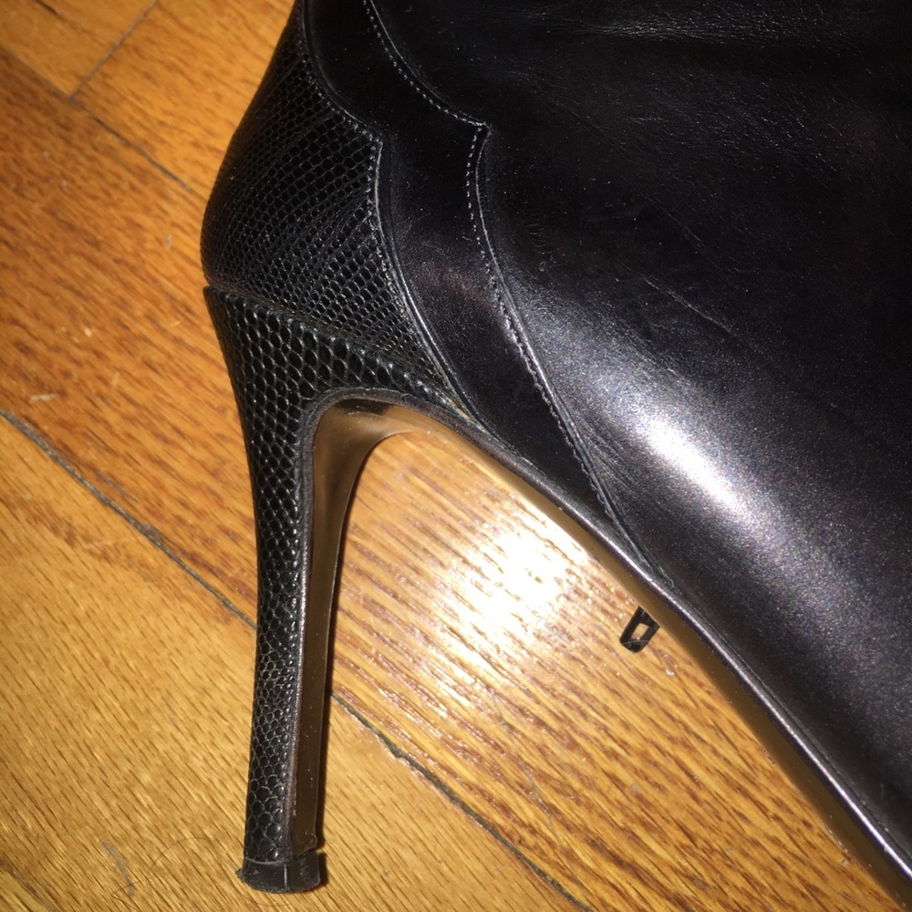 Cole Haan Blick Leather Lizard pointy Boots 6.5B