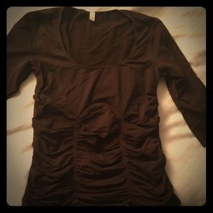 Brown stretchy blouse