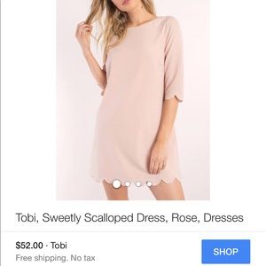 Tobi sweetly scalloped dress