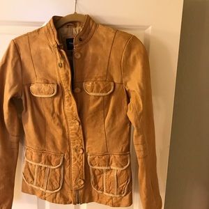 Gap distressed leather jacket S