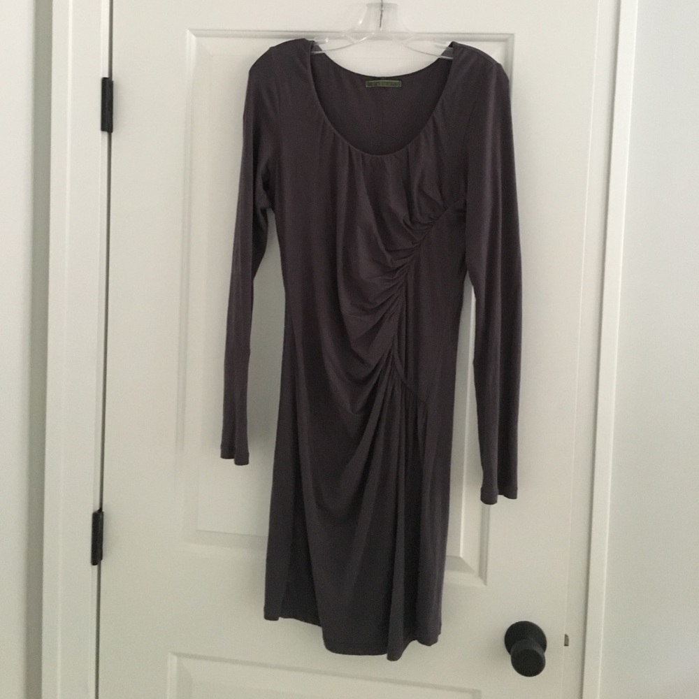 "Velvet" Long sleeve Grey Dress