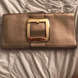 Michael Kors bronze clutch