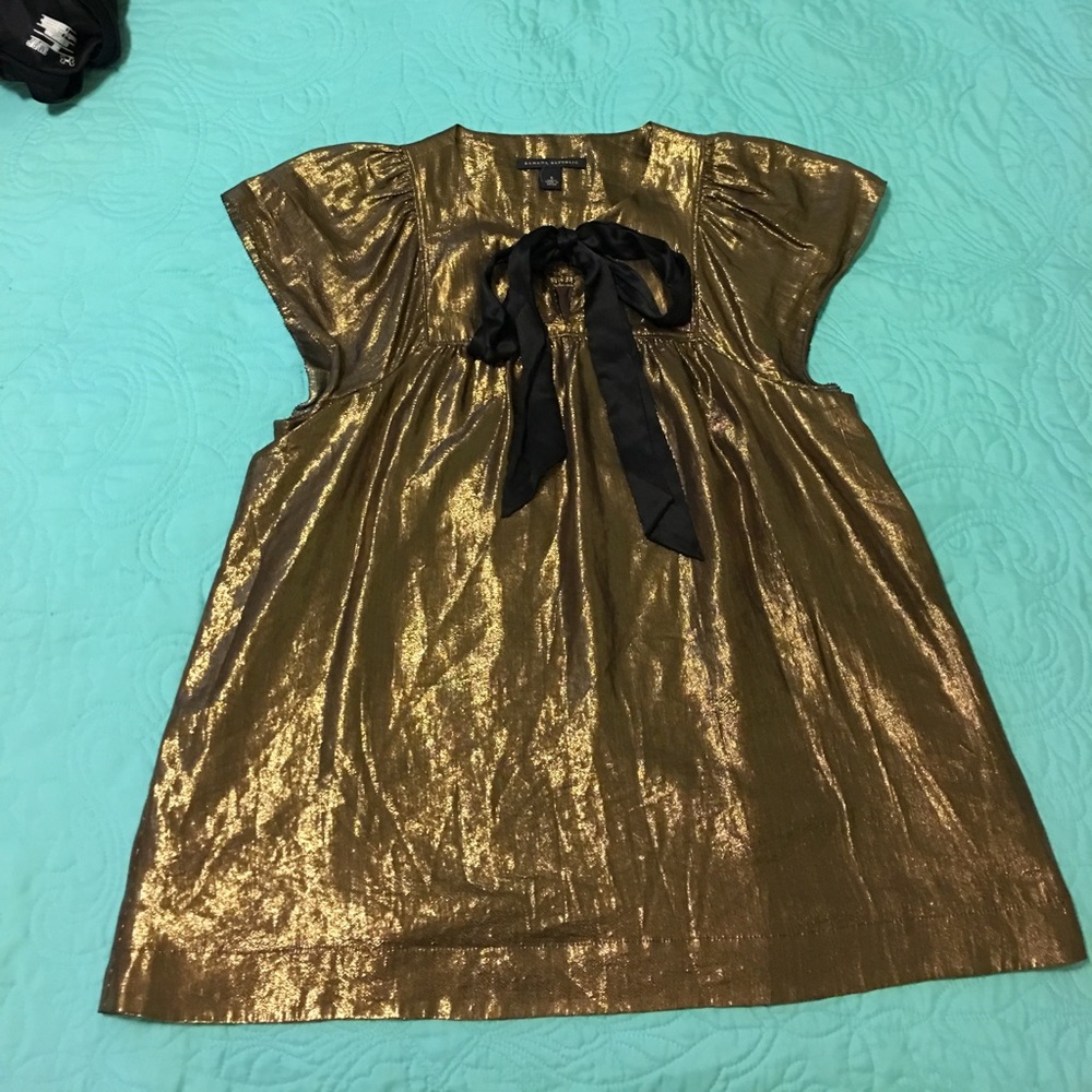 Banana Republic Gold Shimmery Blouse