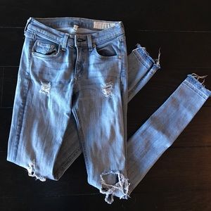 Rag and Bone Distressed Skinny Jeans