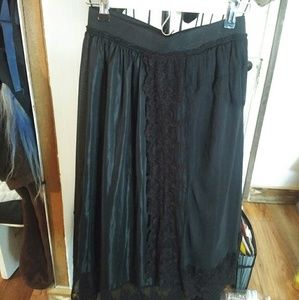 comme des gar?ons elastic waist lace skirt