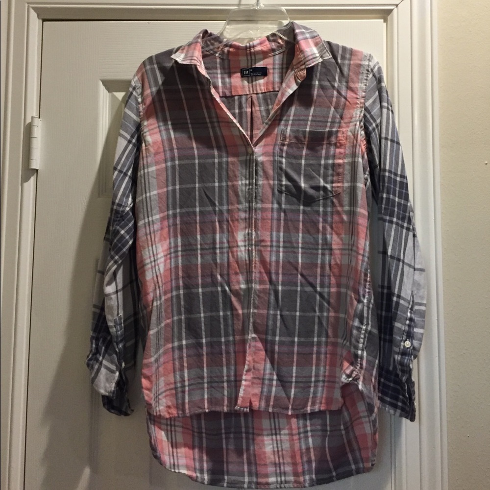 GAP boyfriend fit flannel shirt