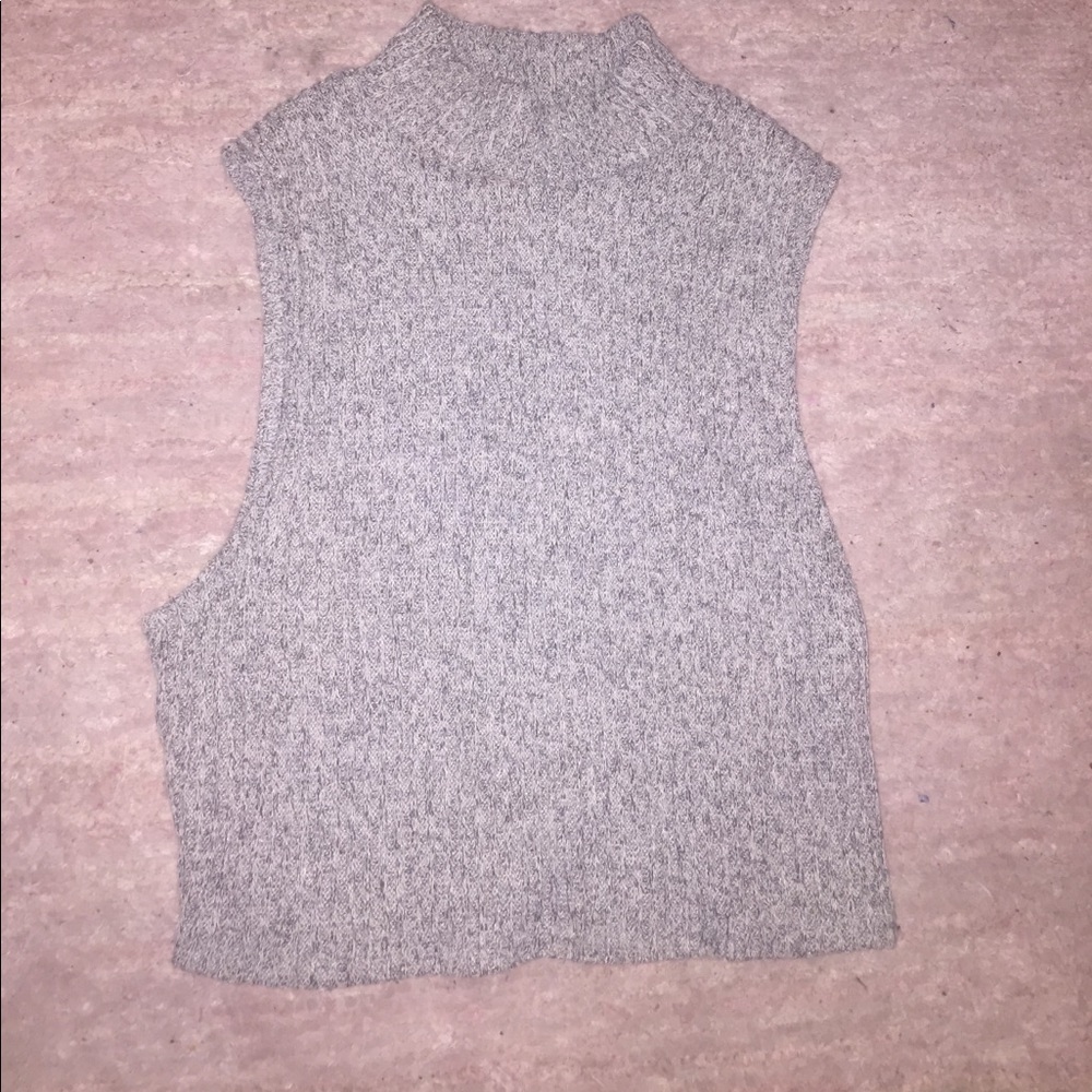 Grey urban outfitters sweater crop turtleneck