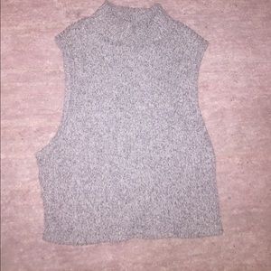 Grey urban outfitters sweater crop turtleneck