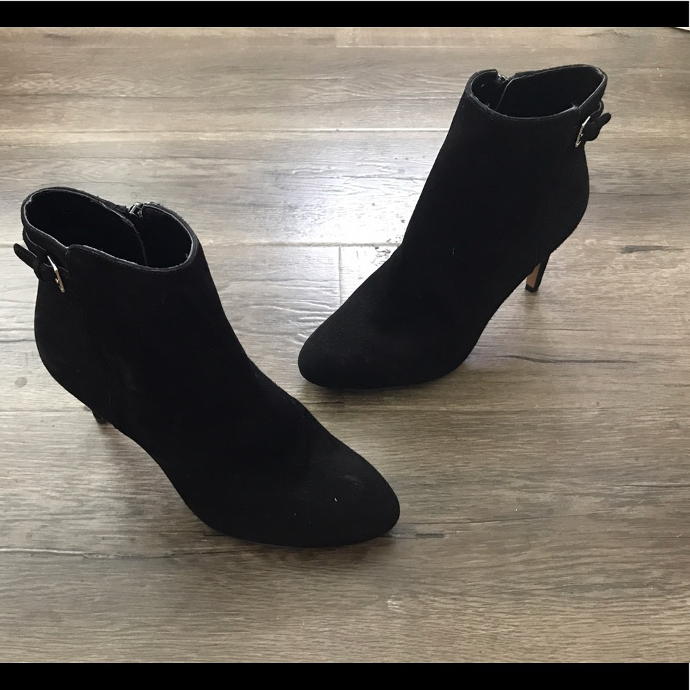 Nine West suede black ankle boots booties 6