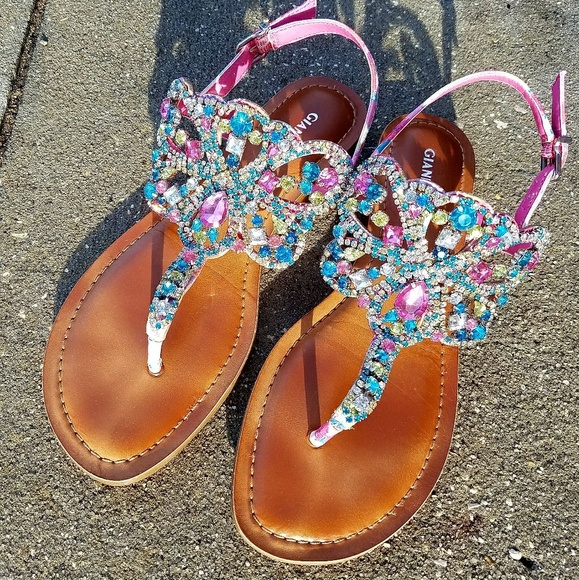 gianni bini jeweled sandals