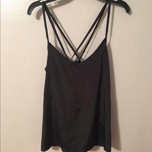Silky Black Tank Top