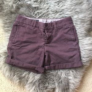 Broken in boyfriend shorts dark purple