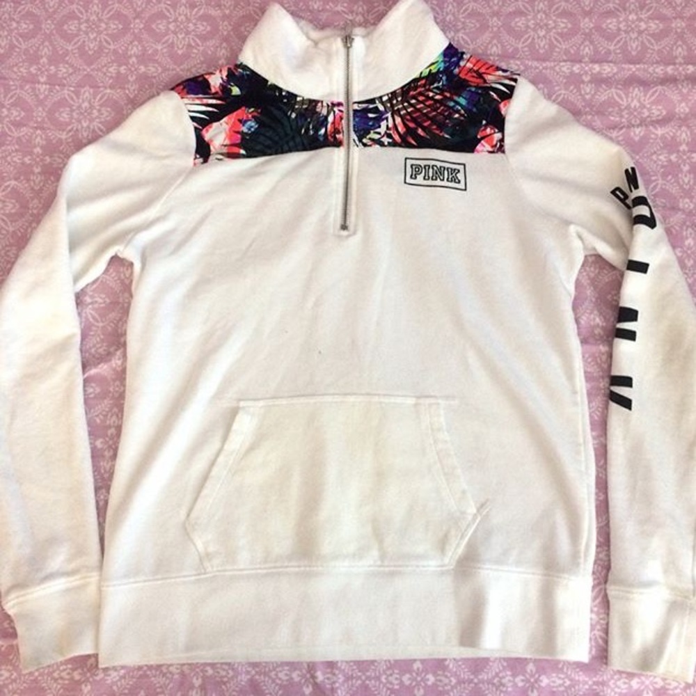 Victoria secret pink half zip sweatshirt