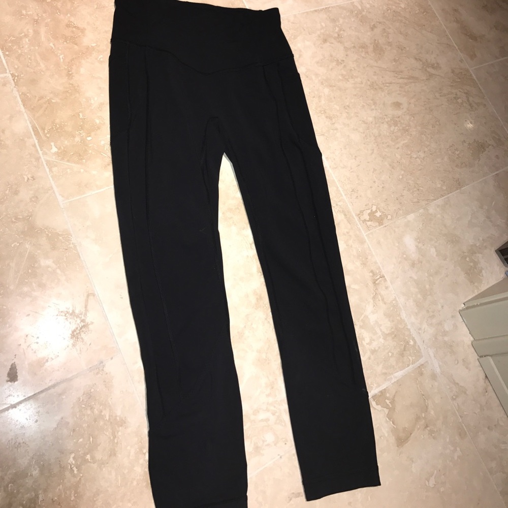 Black "all the right places crop 2" lululemon