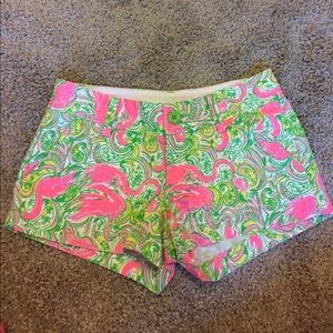 Lilly Pulitzer flamingo the Walsh shorts