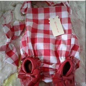 Romper+bow no moccasin