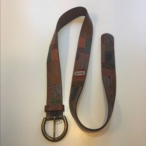 Fossil leather belt