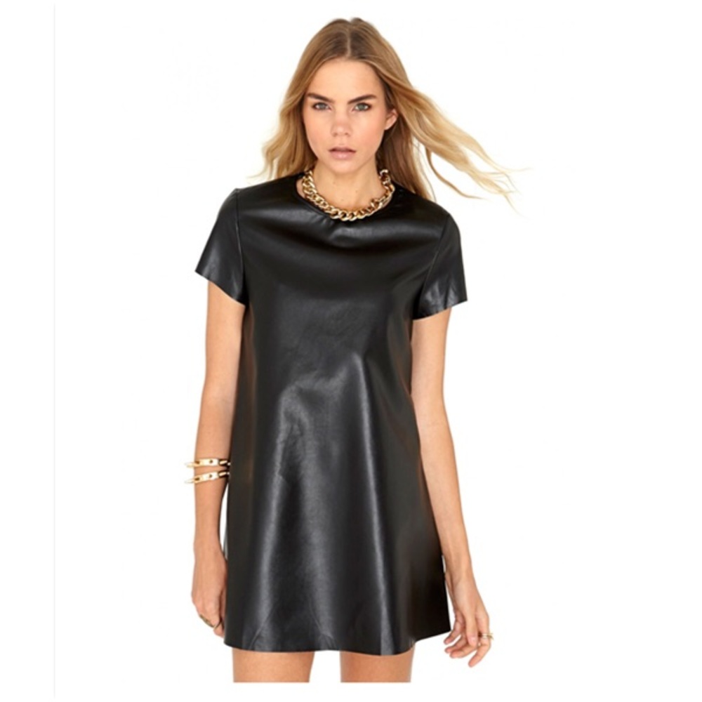 NWT Topshop faux leather dress