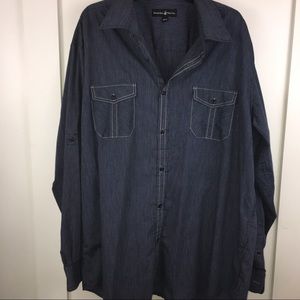 Beverly Hills Men's Polo Long Sleeve button Down