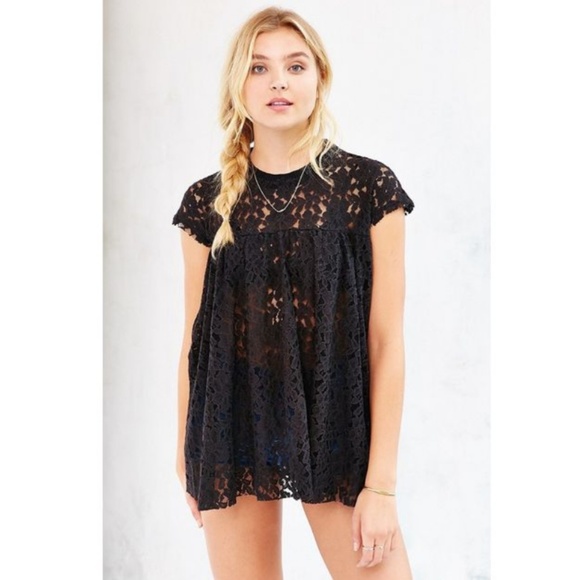 Urban Outfitters Tops - Urban Outfitters Kimchi Blue Black Lace Babydoll S