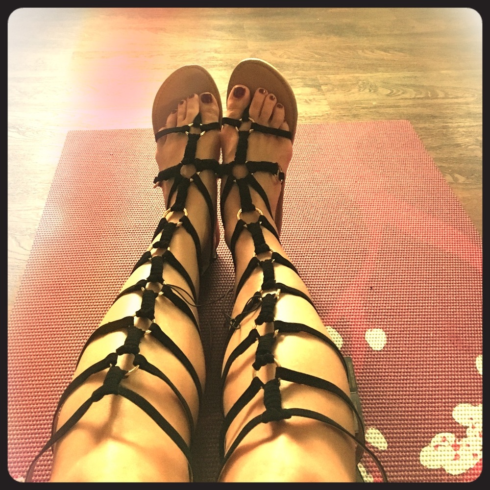 Forever 21 knee high gladiator sandals